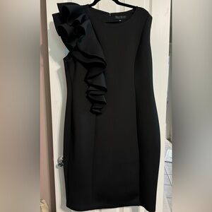 Eloquii Scuba Structured Ruffle Shoulder Cocktail Dress - US Women’s Size 20